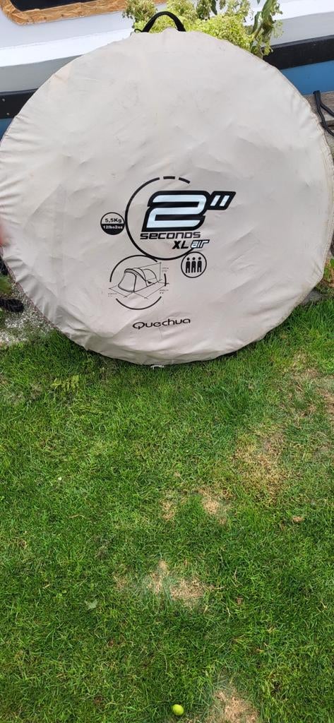 Quechua 2 Seconds XL Air 2-3 persoons tent, zeer netjes, Caravans en Kamperen, Tenten, Ophalen, Zo goed als nieuw, Tot en met 3