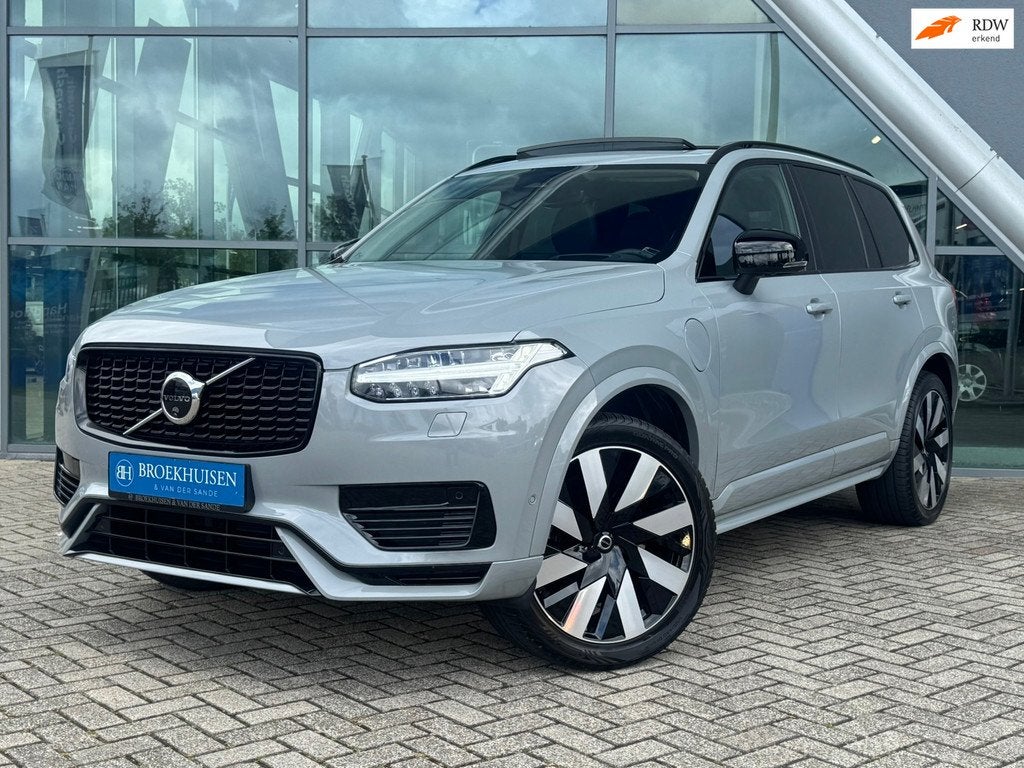 Volvo XC90 2.0 T8 Plug-in hybrid AWD Ultra Dark 455pk Luchtv, Adaptive Cruise Control, Gebruikt, Zwart, 4 cilinders