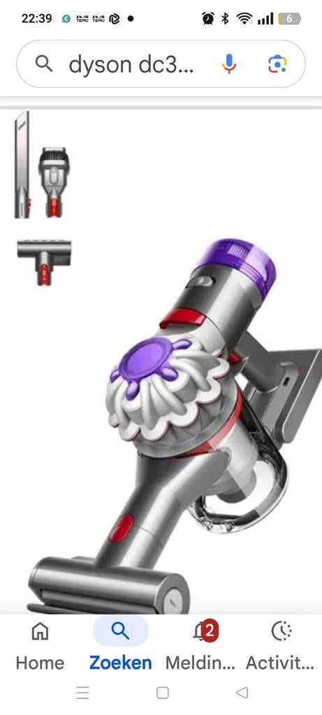 Dyson kruimeldief met extra delen, Ophalen of Verzenden, Kruimeldief