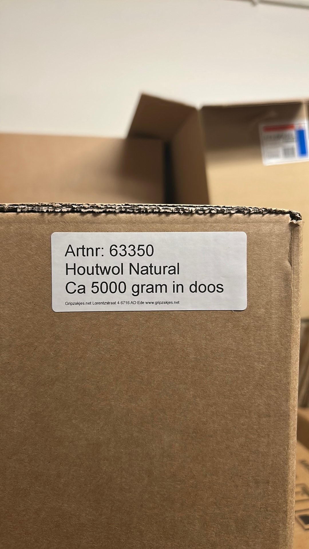 Doos houtwol van 5 kilo, ongebruikt, Ophalen of Verzenden, Zo goed als nieuw