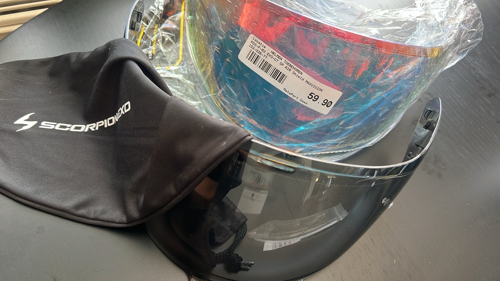 Vizier voor Scorpion EXO-GT SP AIR Shield MAXVISION Vizier, Ophalen of Verzenden, Nieuw met kaartje, Integraalhelm, Overige merken