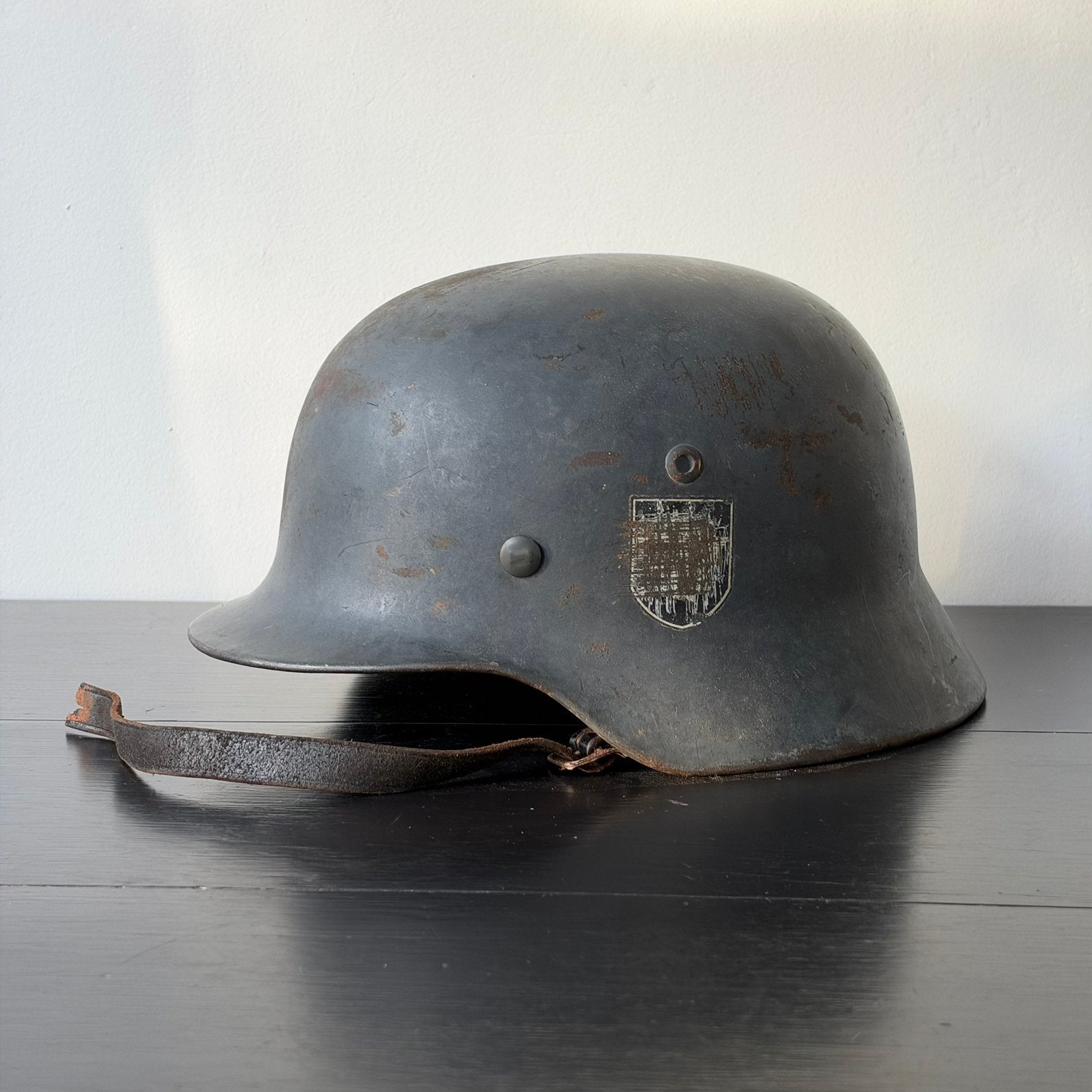 Duitse M35 polizei helm wo2 SF66, Verzamelen, Ophalen of Verzenden, Duitsland, Helm of Baret