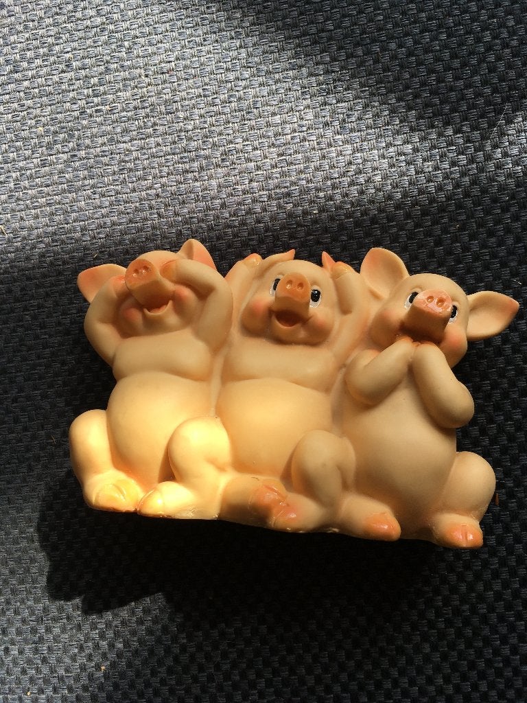 3 varkentjes HOREN ZIEN+ZWIJGEN+spaarpot, Ophalen of Verzenden, Zo goed als nieuw, Dier