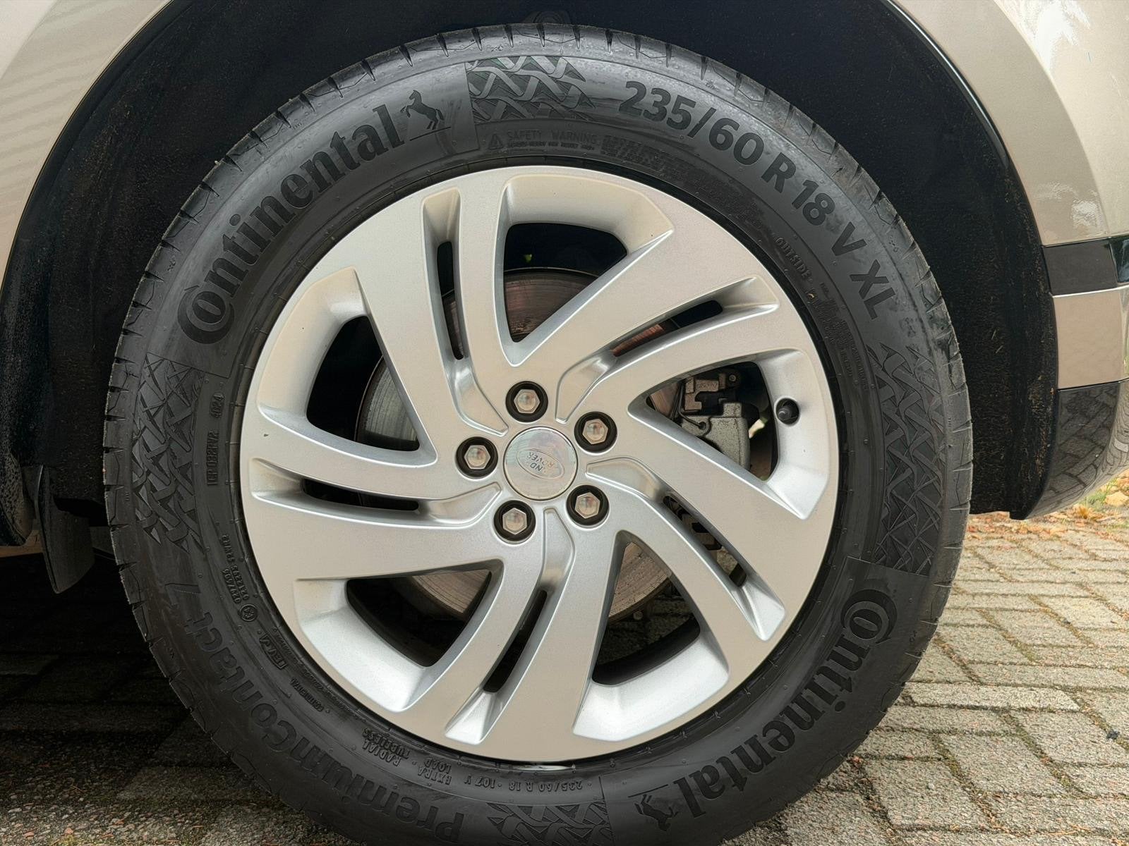Range Rover velgen met Continental PremiumContact 7, Auto-onderdelen, Banden en Velgen, 18 inch, Gebruikt, Banden en Velgen, Ophalen of Verzenden