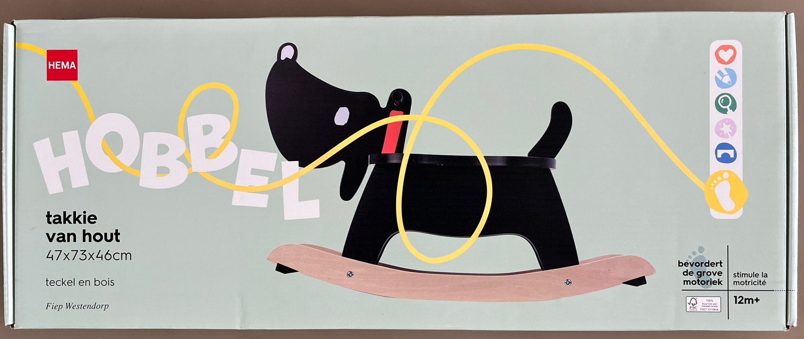 Houten hobbel hond ‘Takkie’ van HEMA, Ophalen, Nieuw