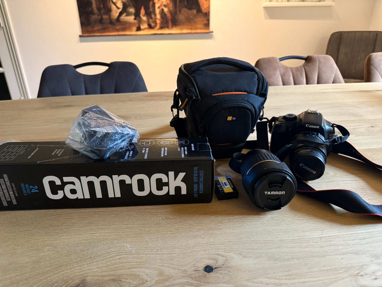 Canon EOS 1100D, extra lens, nieuwe statief en accesoires, Ophalen, Gebruikt, Macrolens
