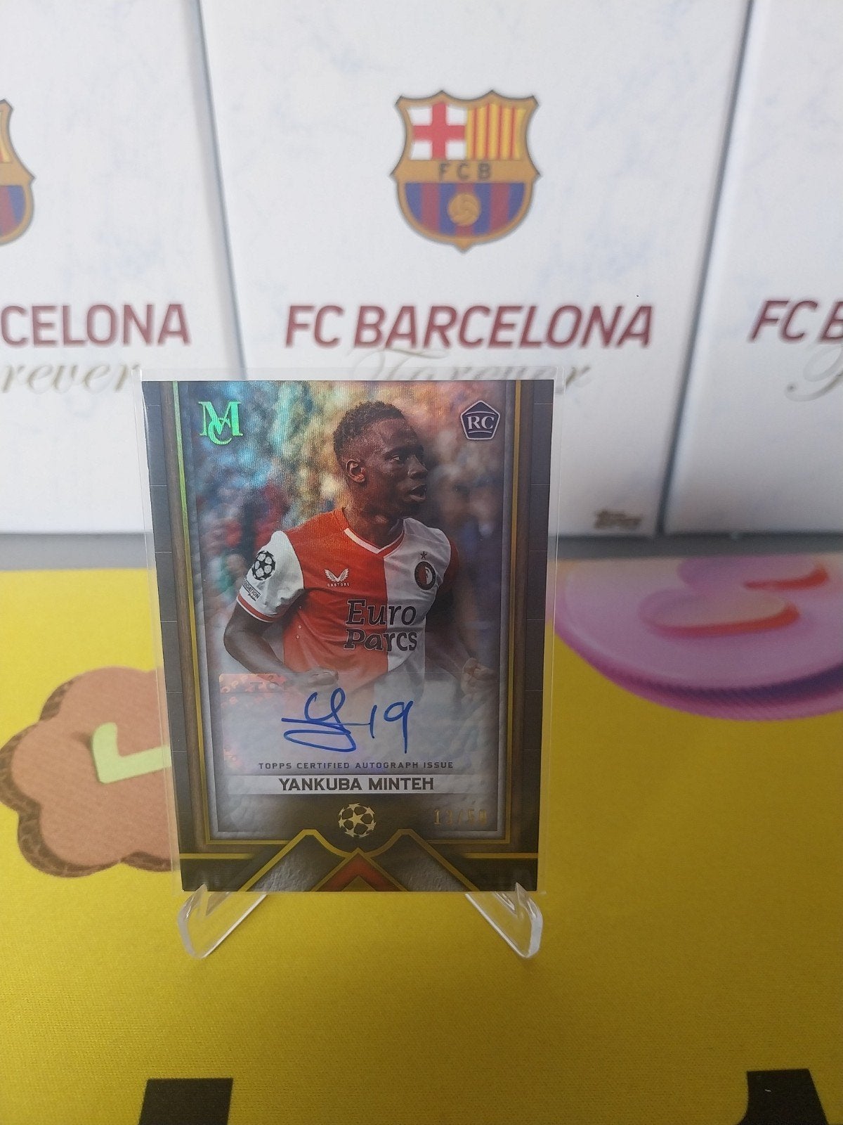 Yankuba Minteh RC Auto /50 Topps Museum 2023-2024, Ophalen of Verzenden, Zo goed als nieuw, Plaatje