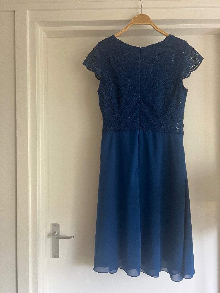 ‘Swing’ blauwe jurk, Kleding | Dames, Jurken, Blauw, Zo goed als nieuw, Swing, Onder de knie
