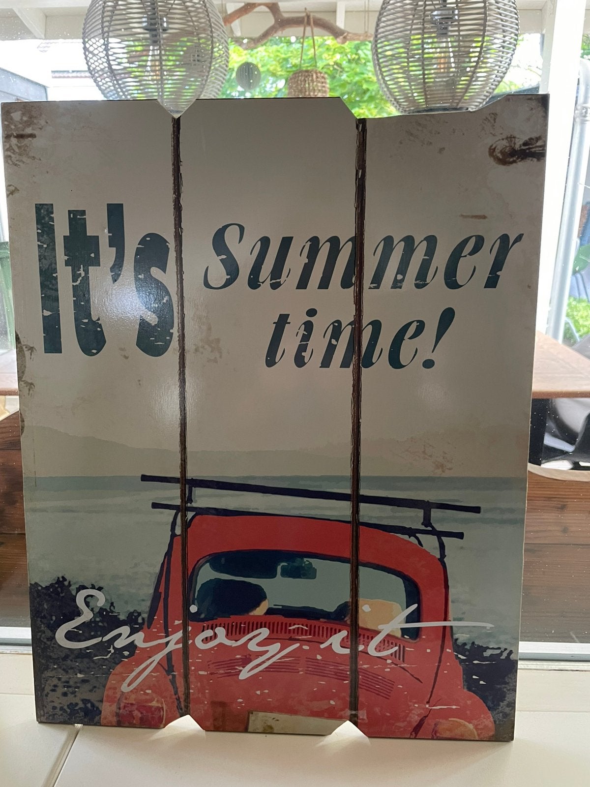 NIEUW, zomer schilderij., Ophalen of Verzenden, Zo goed als nieuw, Minder dan 50 cm, Schilderij