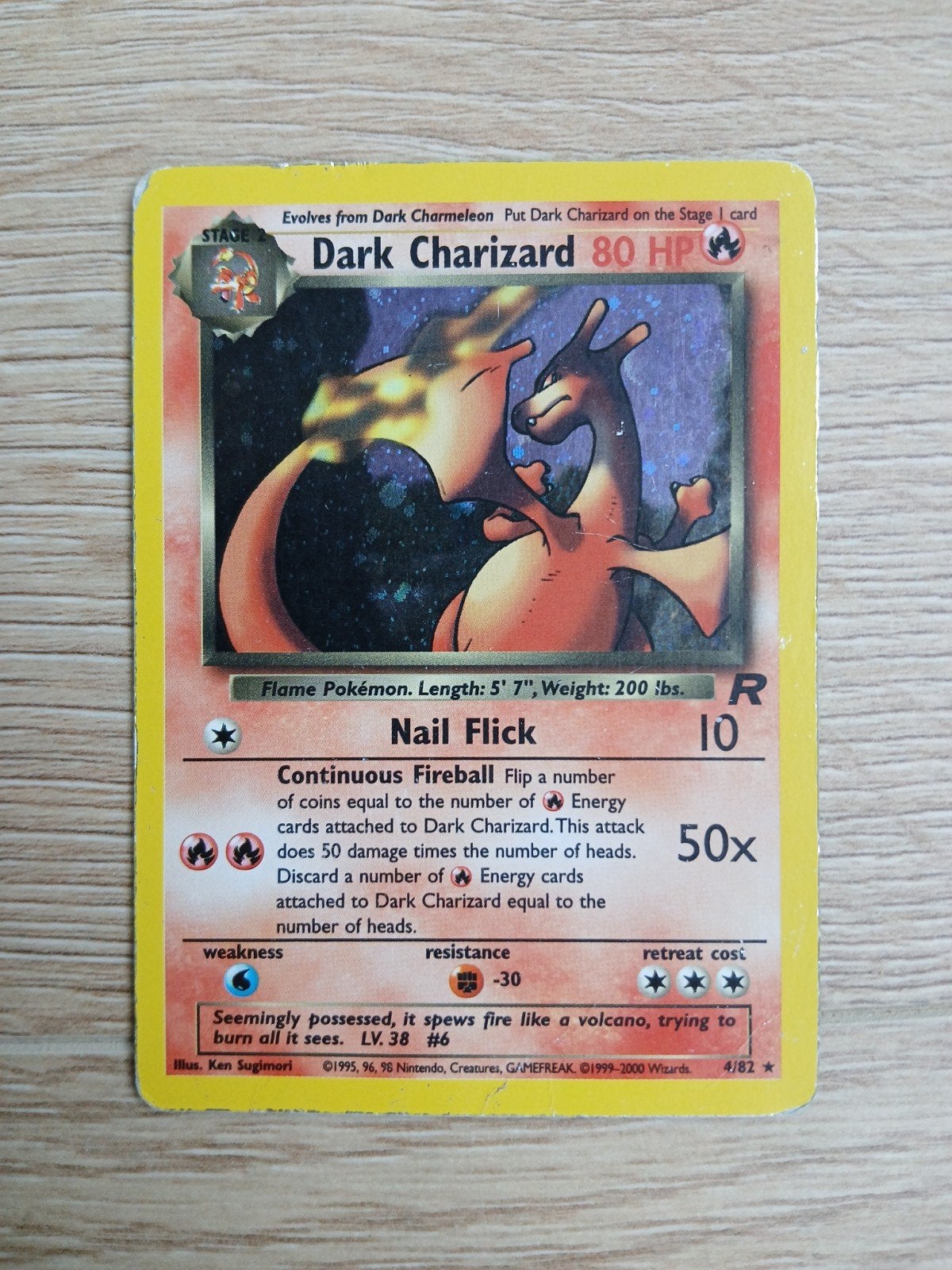 Dark Charizard, Hobby en Vrije tijd, Verzamelkaartspellen | Pokémon, Ophalen of Verzenden, Gebruikt, Losse kaart, Foil