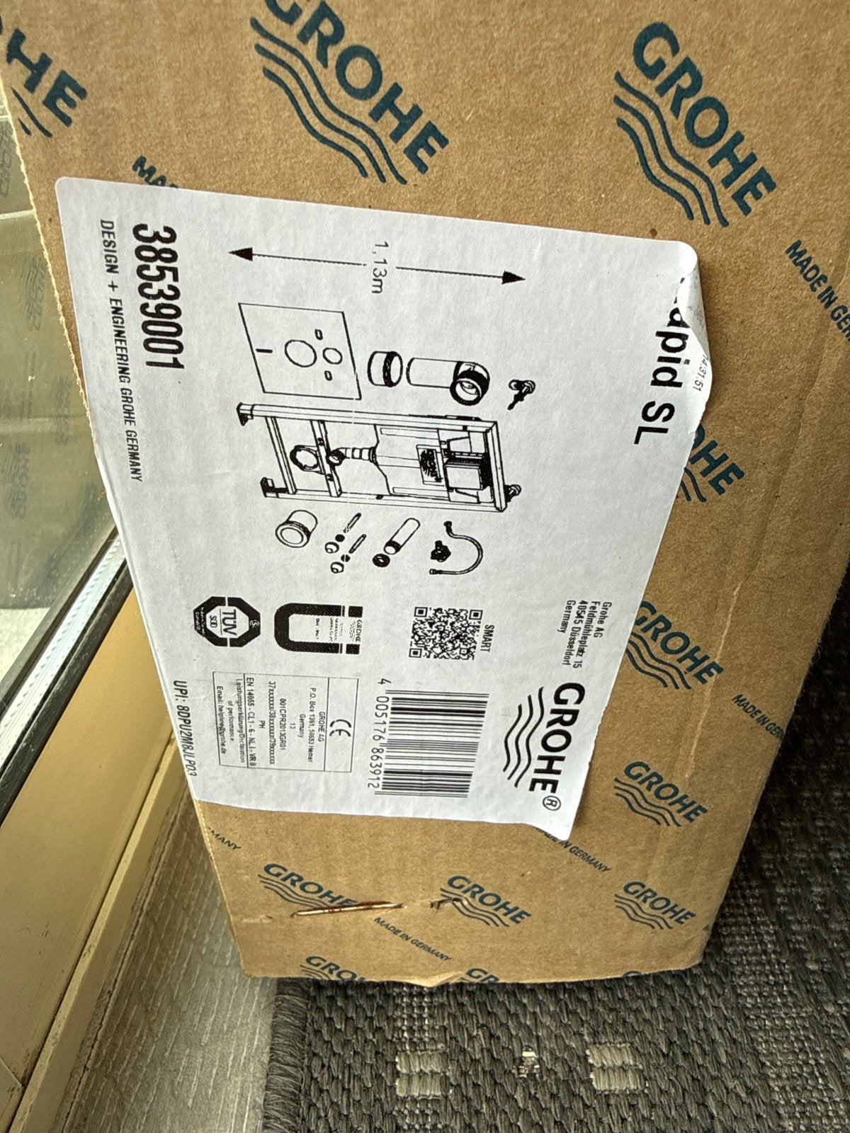 Grohe Rapid SL Inbouwreservoir 38539001 voor Toilet, Doe-het-zelf en Verbouw, Ophalen, Nieuw, Toilet