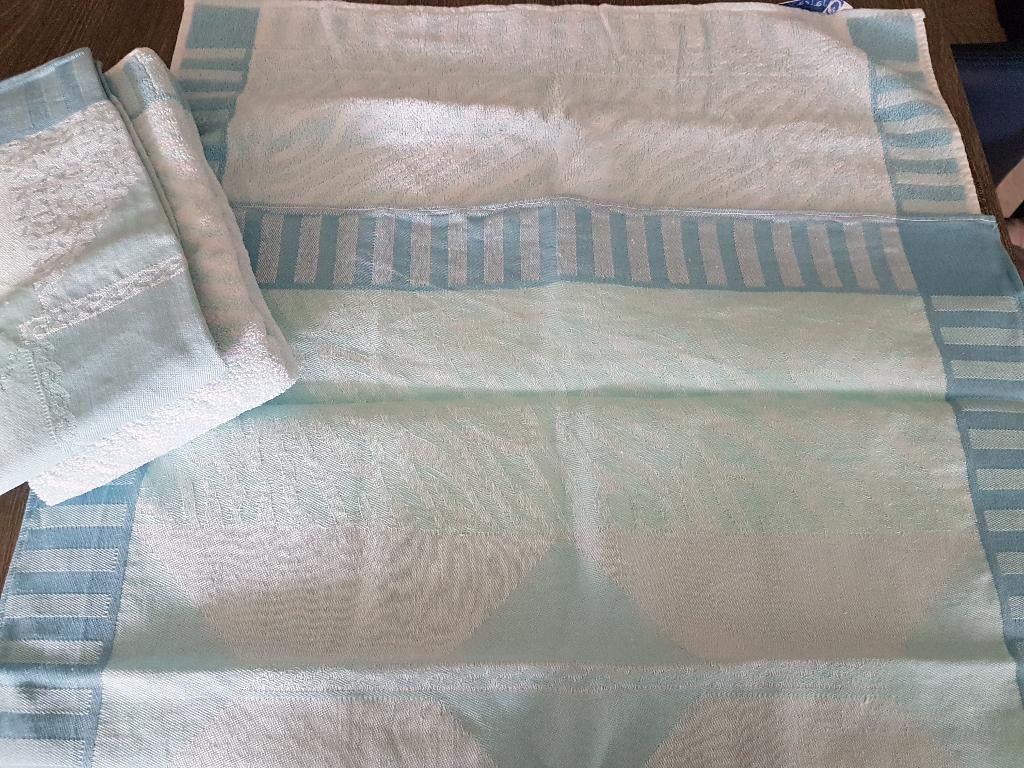 Vintage Walra theedoeken, Ophalen of Verzenden, Zo goed als nieuw, Groen, Theedoek of Handdoek
