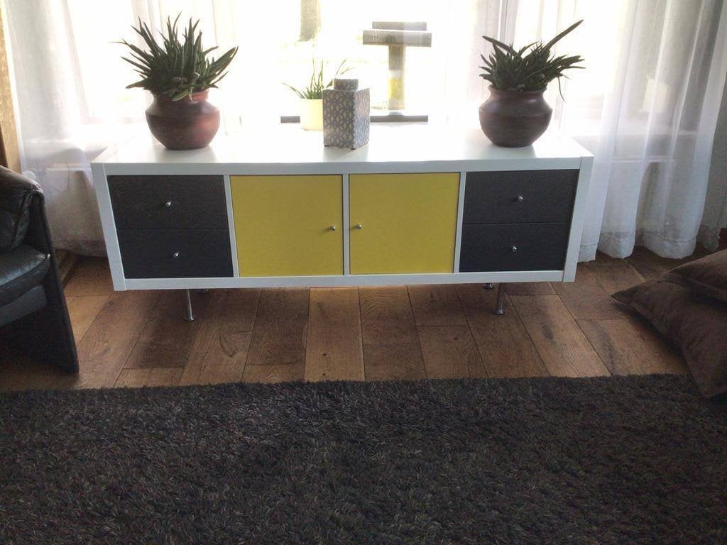 VINTAGE dressoir in een moderne jas KALLAX VIERVAKS dressoir, Met deur(en), 100 tot 150 cm, Vintage/modern, Zo goed als nieuw