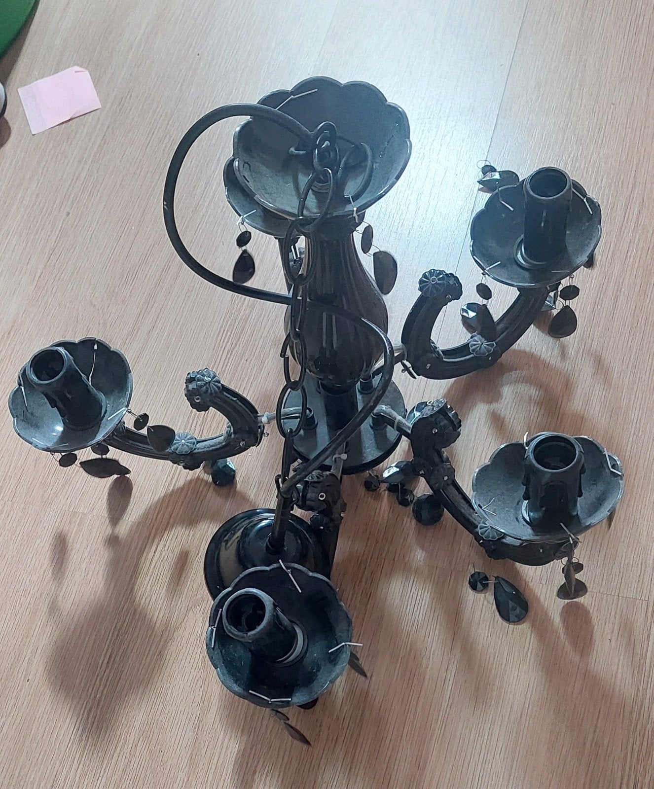 plastic kroonluchter zwart, Ophalen