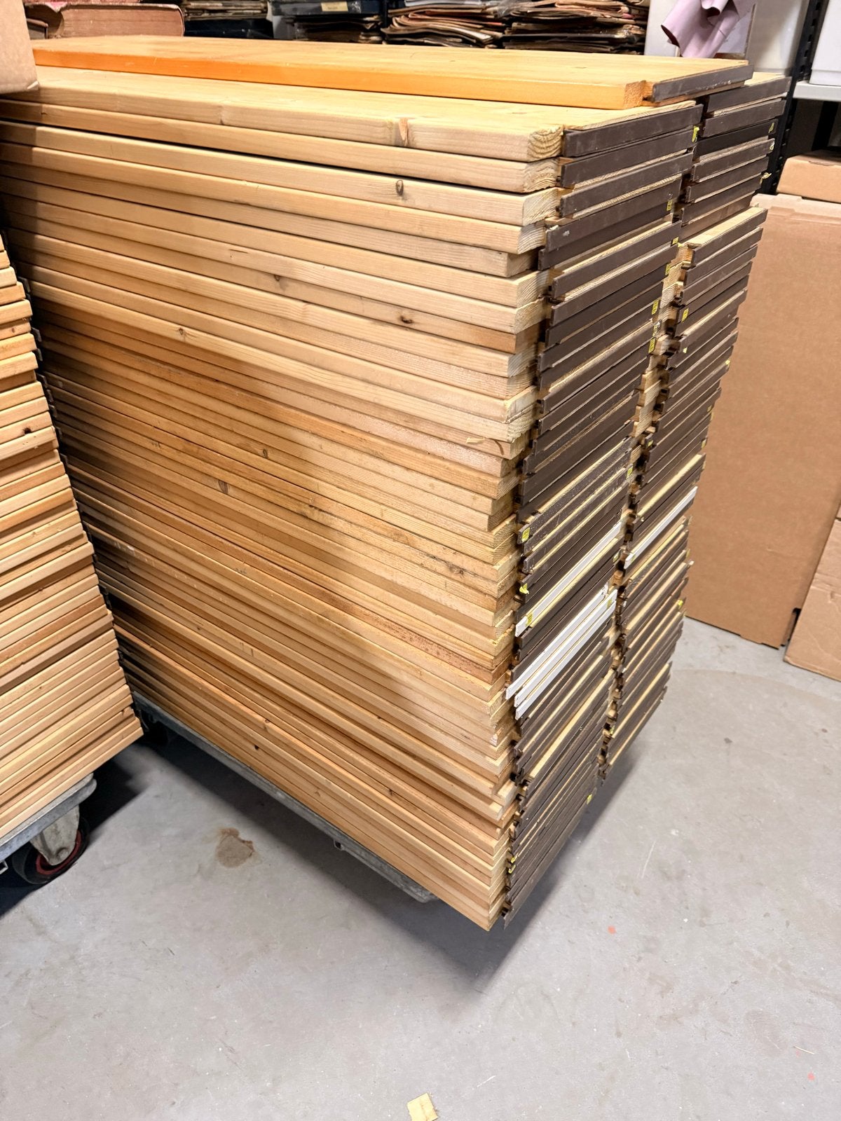 Houten Lundia planken - Gebruikt, 100 x 30 cm, Ophalen, Gebruikt