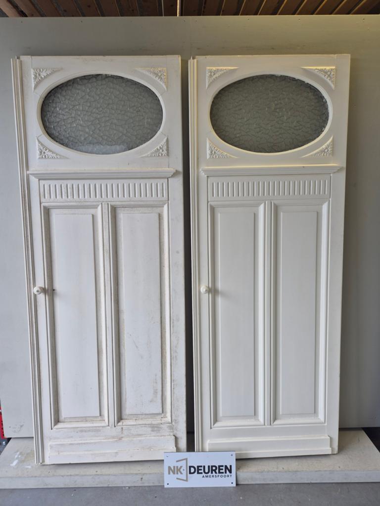 Oude ensuite deuren (167 x 226) origineel glas Gebruikt, Ophalen, Gebruikt, Binnendeur, Glas