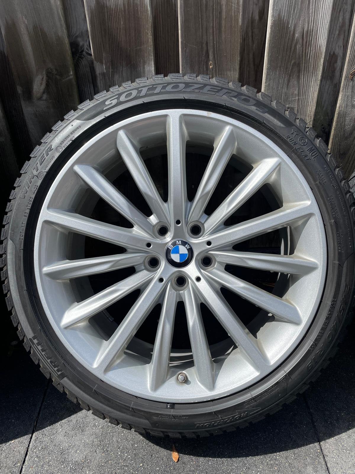 BMW 5 Serie G30 G31 Styling 633 winterset 19 inch Origineel, 19 inch, 245 mm, Banden en Velgen, Personenwagen
