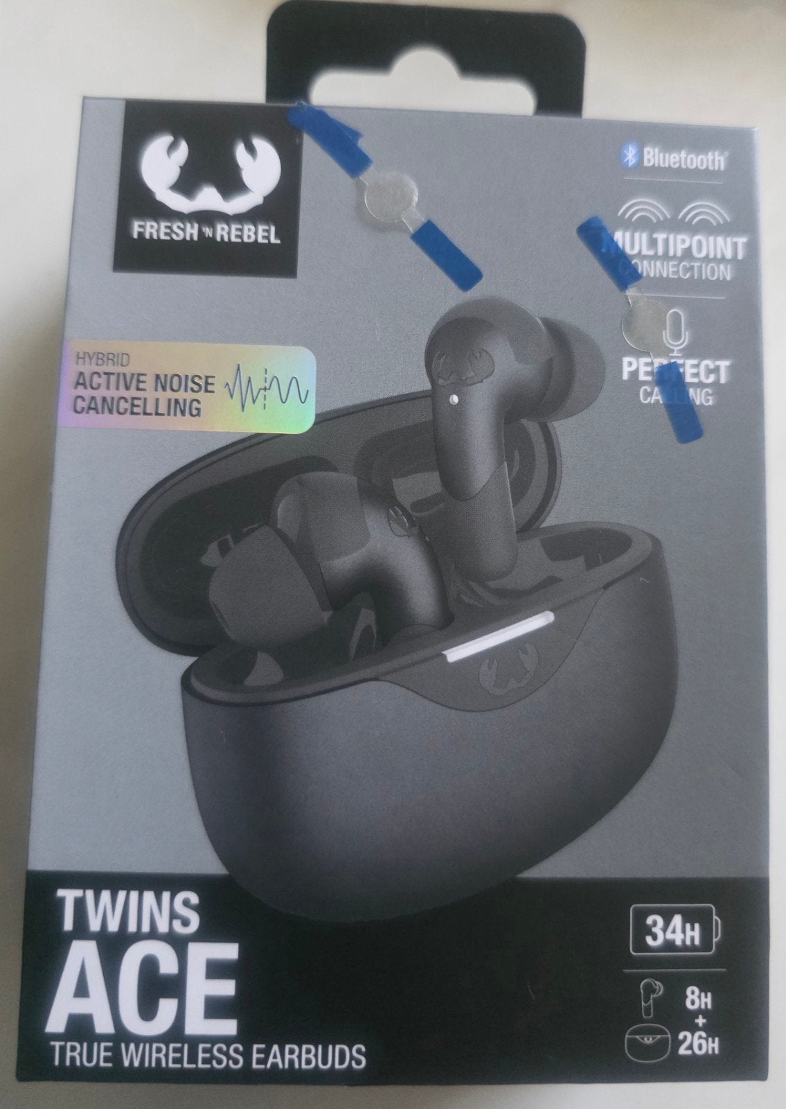 Fresh 'n Rebel Twins Ace True Wireless Earbuds Storm Grey, Bluetooth, Ophalen of Verzenden, Zo goed als nieuw, Grijs