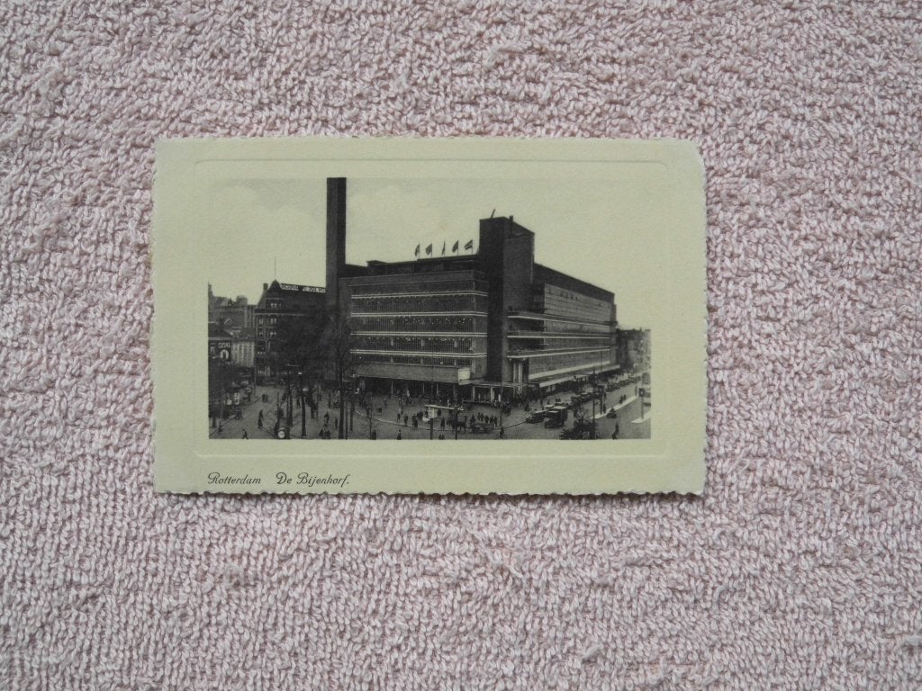 Ansichtkaart Rotterdam De Bijenkorf (ongelopen), Ophalen of Verzenden, 1920 tot 1940, Ongelopen, Zuid-Holland