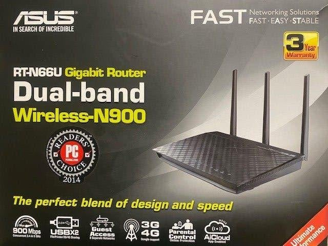 ASUS RT-N66U Dual-band Wireless-N900 Gigabit Router, Ophalen, Zo goed als nieuw, ASUS