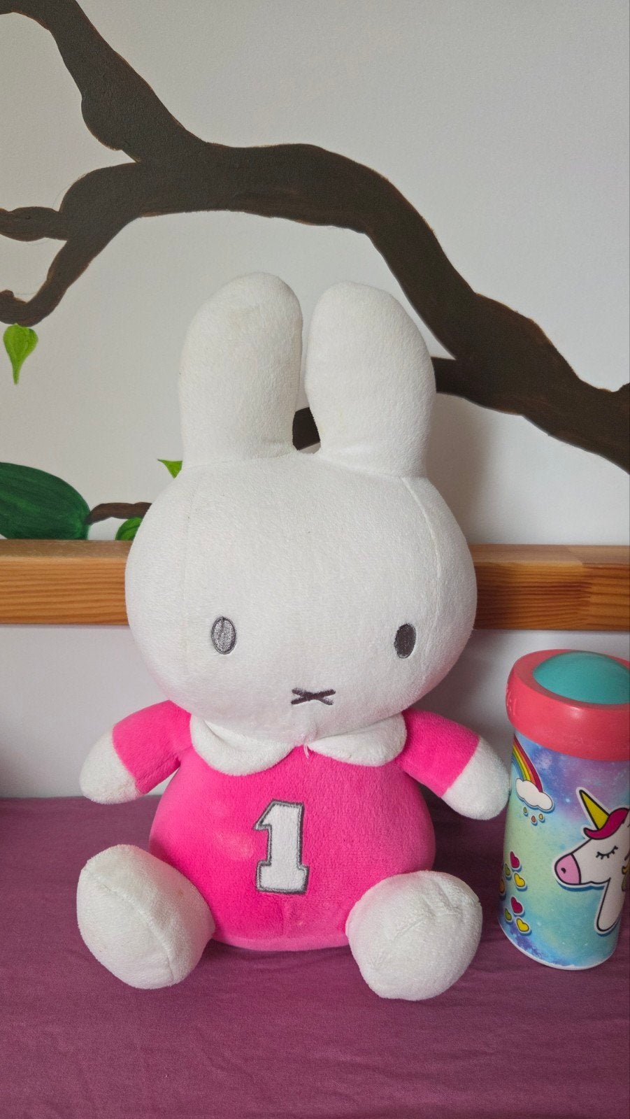 Nijntje knuffel roze shirt nummer 1, Ophalen, Overige merken, Konijn, Nijntje