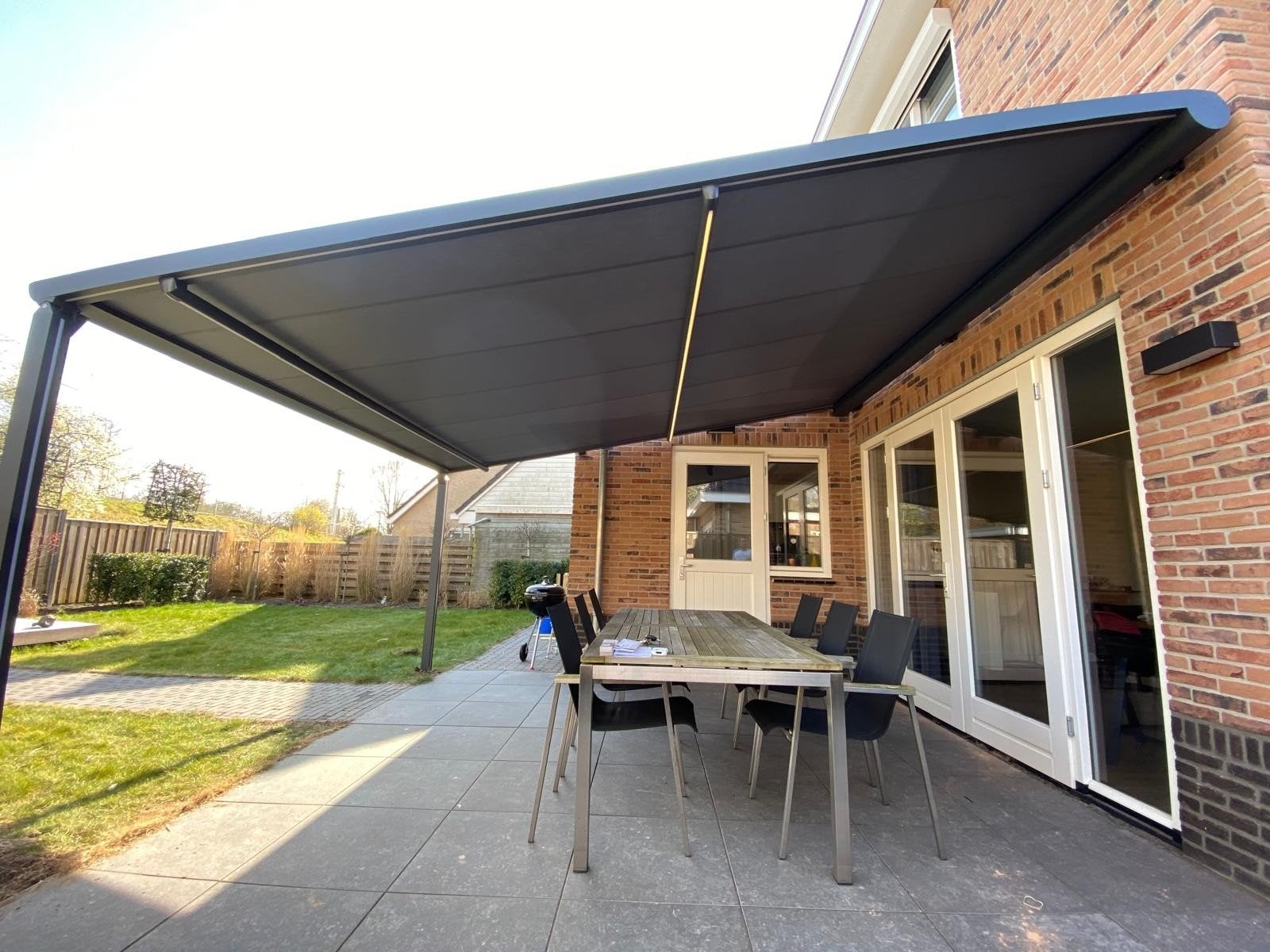 Brustor B128 Pergola Zonwering met led verlichting, Ophalen, Overige typen, Elektrisch, Zo goed als nieuw