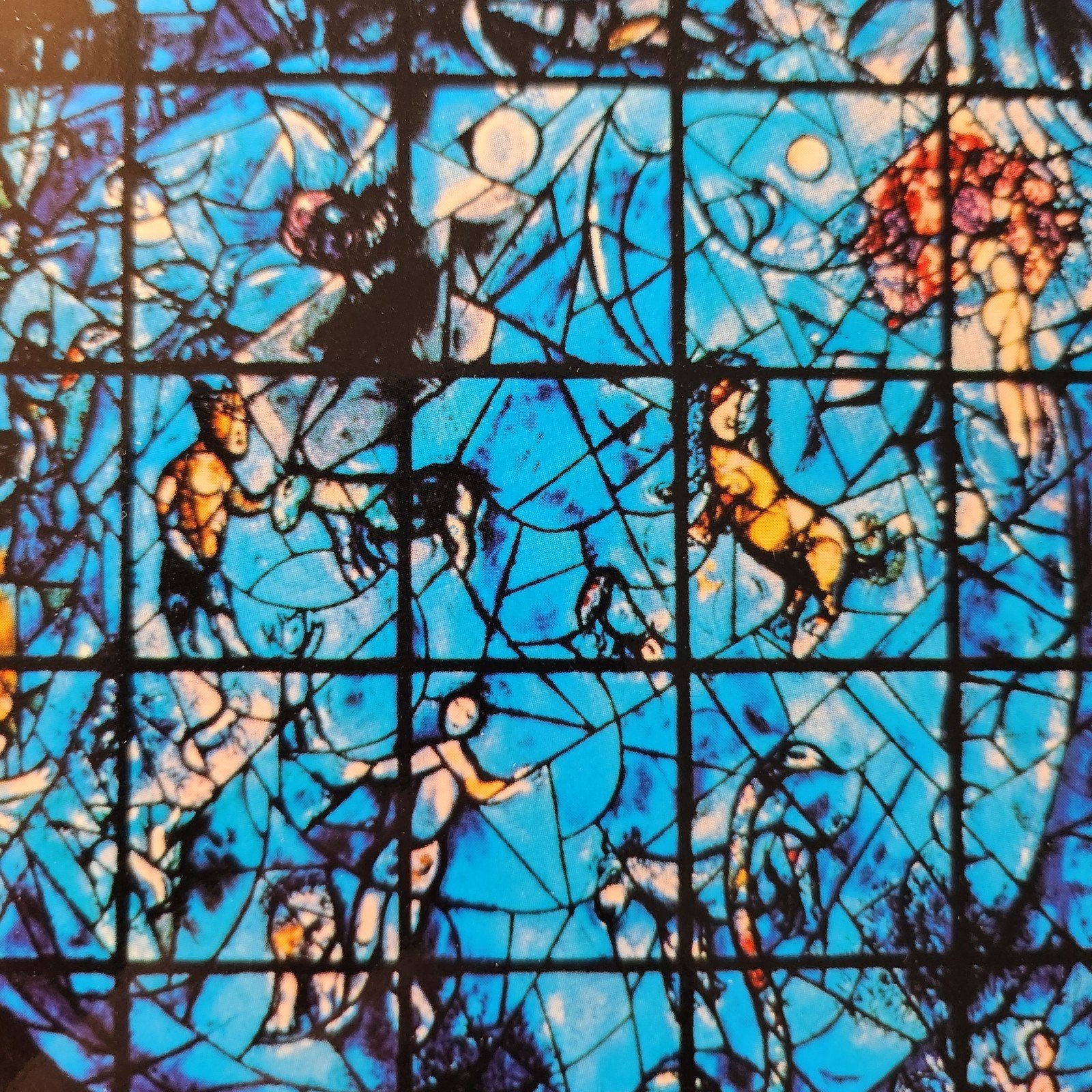 Ansichtkaart Glas-in-lood Marc Chagall New York, Verzenden, 1980 tot heden, Ongelopen, Cultuur en Media