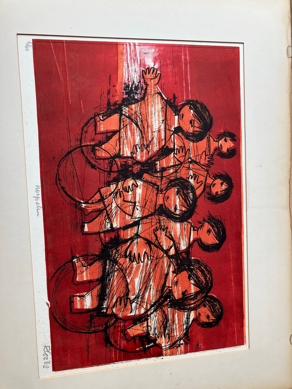 Rob Cox - Hoepelen Druk Schilderij 6/40, Ophalen, Figuren, Papier/karton, Print