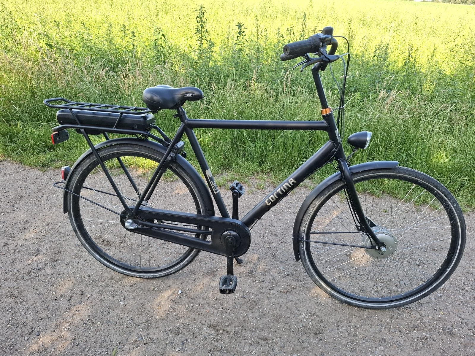 Cortina E-U1 heren elektrische fiets, Ophalen, Zo goed als nieuw, Cortina, 50 km per accu of meer