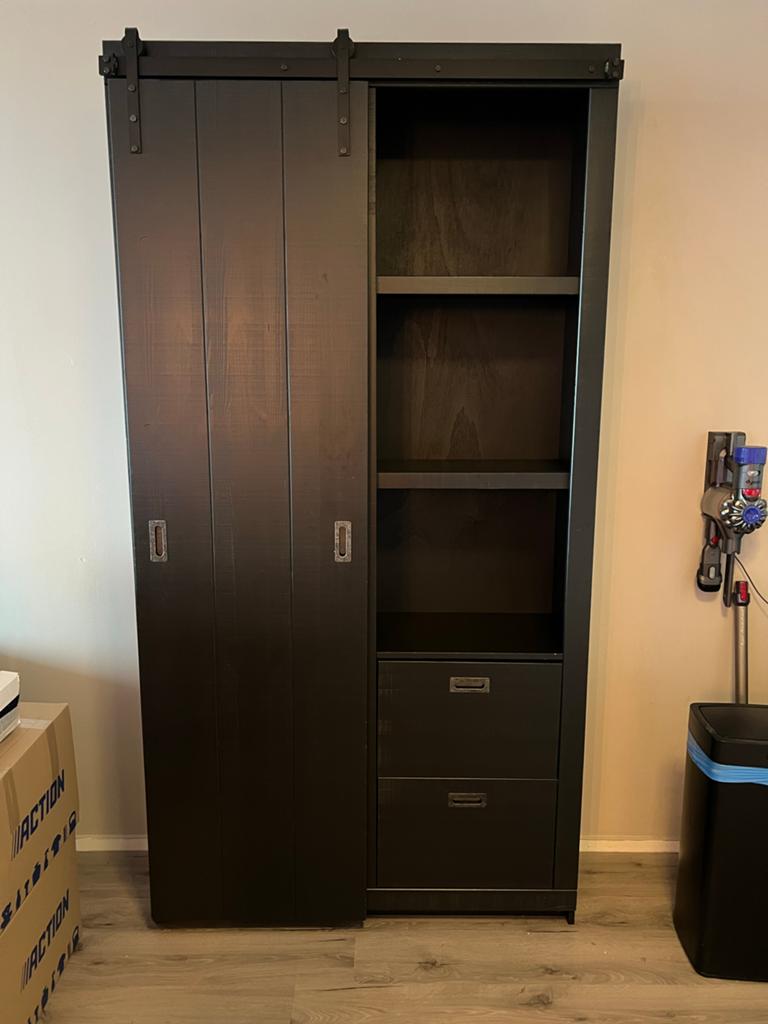 Zwarte buffetkast - 230x120x37cm, Huis en Inrichting, Kasten | Buffetkasten, Gebruikt, 100 tot 150 cm, 200 cm of meer, Ophalen of Verzenden