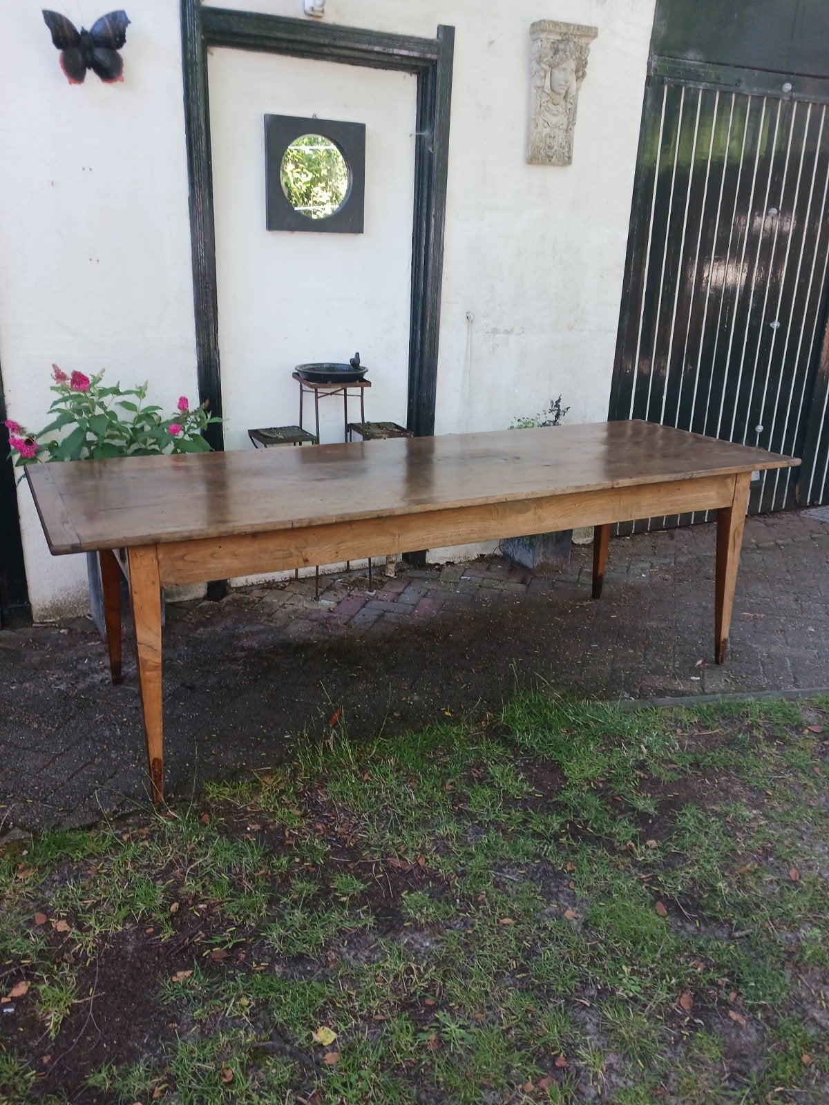 Lange Antieke eettafel, Antiek en Kunst, Ophalen of Verzenden