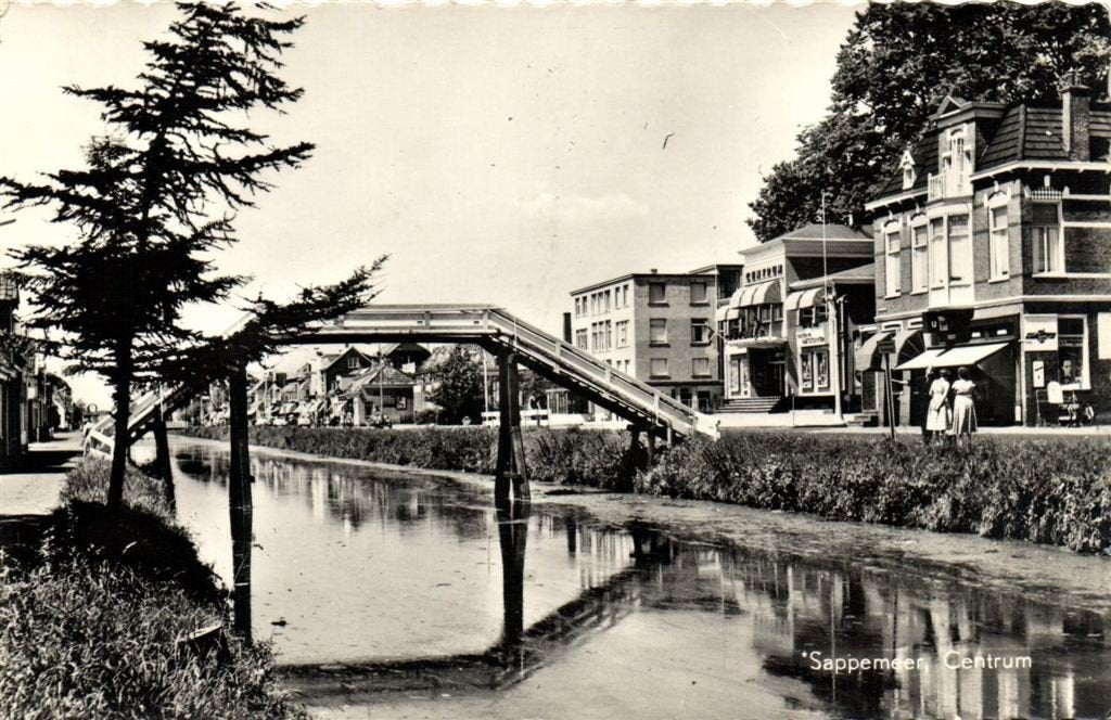 Sappemeer, Centrum - loopbrug - 1963 gelopen, Verzenden, 1960 tot 1980, Gelopen, Groningen