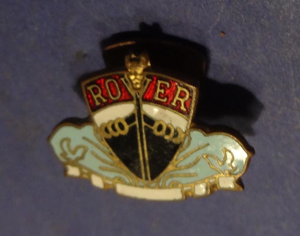 Rover Gegeemailleerde Revers Knoop 25 x 19 mm, Verzenden, Gebruikt, Transport, Speldje of Pin