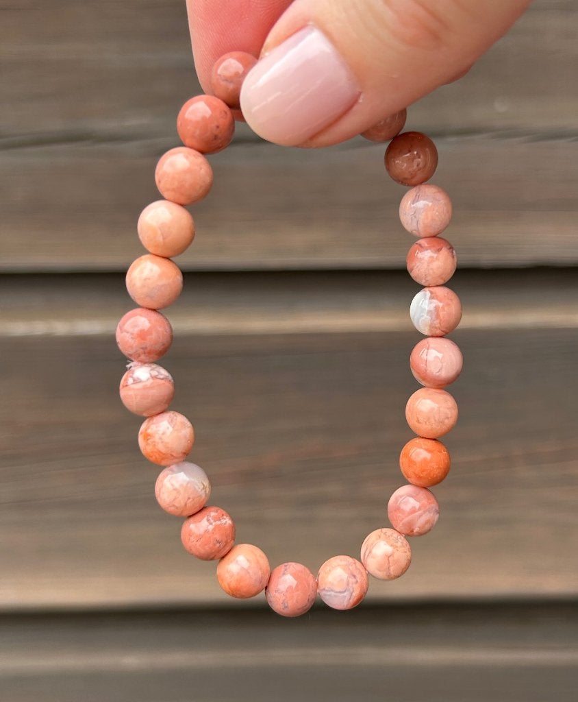 Armband ‘cotton candy agaat’, Ophalen of Verzenden, Mineraal