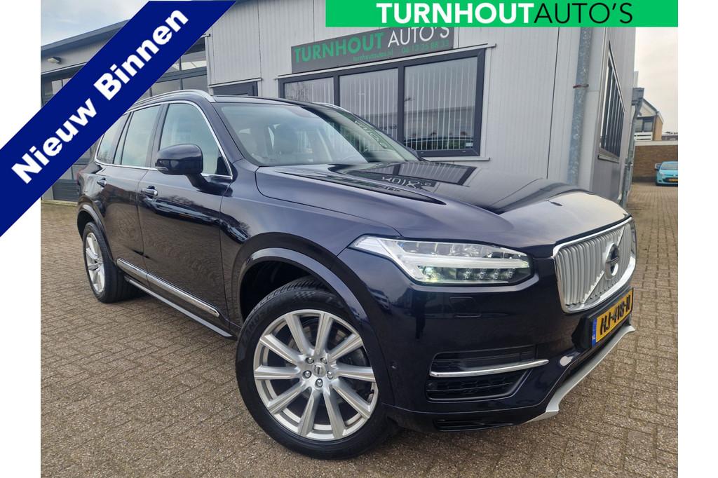 Volvo XC90 T8 Twin Engine AWD Inscription Bowers & Wilkins, Auto's, Lichtsensor, Gebruikt, Blauw, 7 stoelen