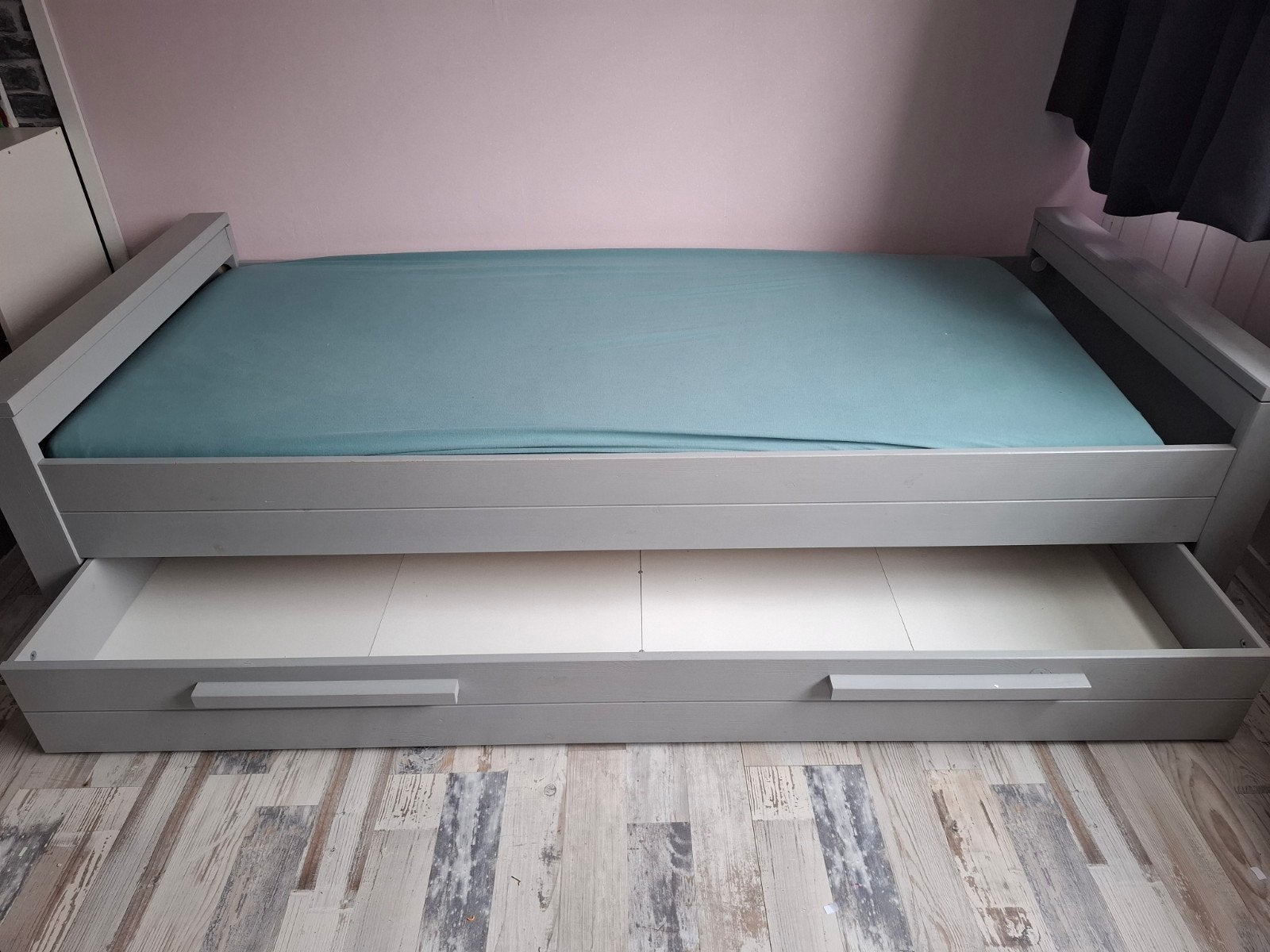 bed woood, Ophalen, Gebruikt, 90 cm, Eenpersoons