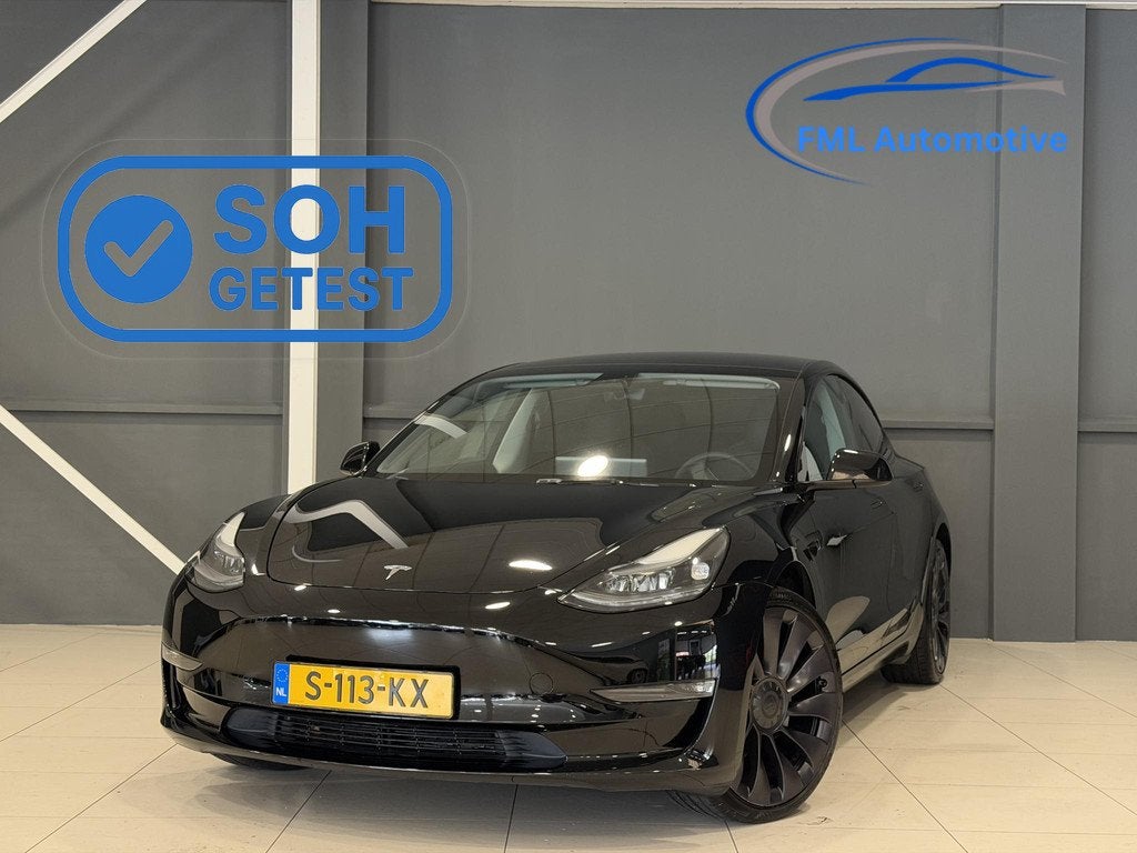 Tesla Model 3 Long Range AWD 75 kWh | Performance wielen | S, Auto's, Tesla, Automaat, Stof, Gebruikt, Origineel Nederlands