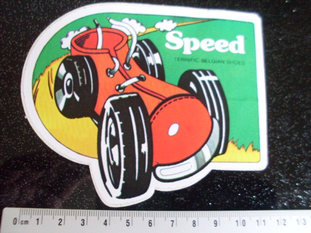 sticker Speed terrific belgian shoes logo schoenen, Verzenden, Zo goed als nieuw, Merk