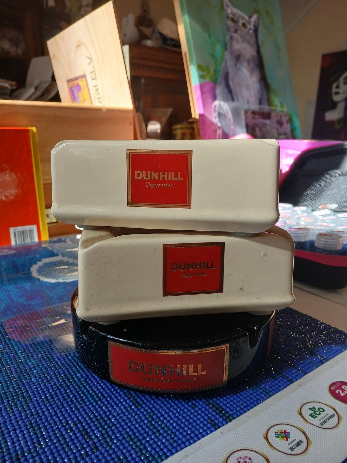 Vintage Dunhill Asbakken - Set van 3, Ophalen of Verzenden, Asbak
