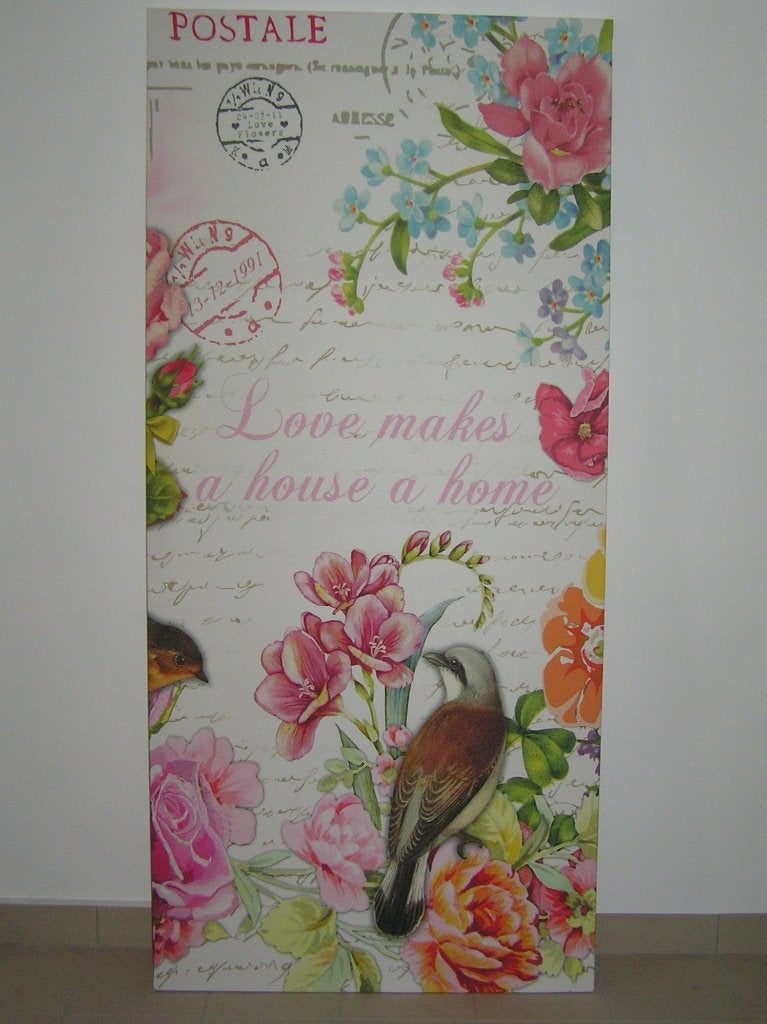Canvas doek * Love makes a house a home., Ophalen, 207 cm, Textiel, Nieuw