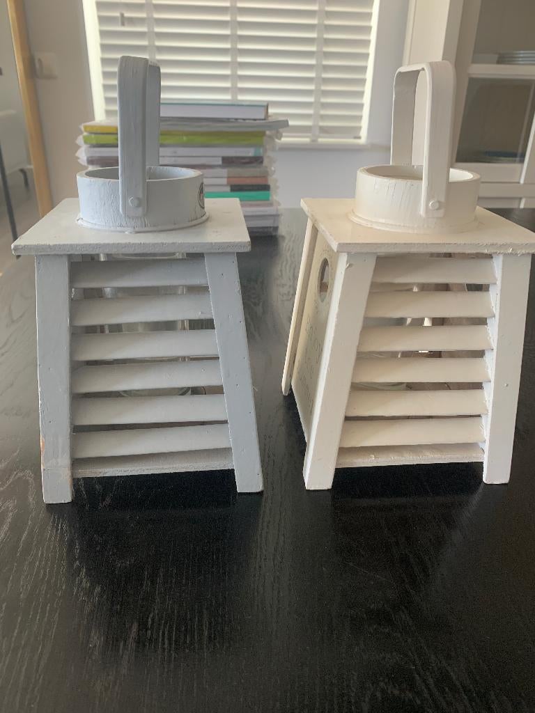 2 lantaarns van Riverdale nieuw shutters, Huis en Inrichting, Woonaccessoires | Kandelaars en Kaarsen, Overige materialen, Wit