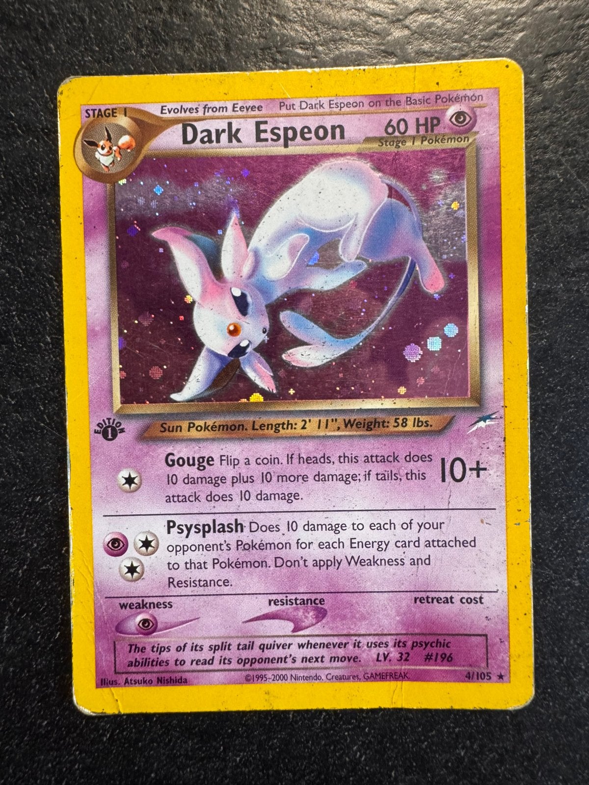 Dark Espeon 1e Edition Neo Destiny, Hobby en Vrije tijd, Ophalen, Gebruikt