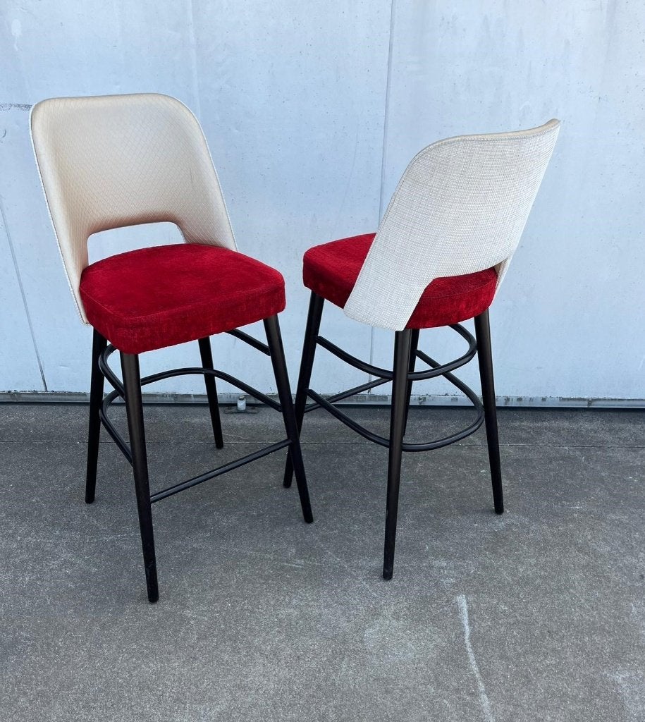 21 stuks luxe horeca bistro barkrukken mancave cafe rood, Ophalen, 5 krukken of meer, Met voetsteun, 60 tot 90 cm