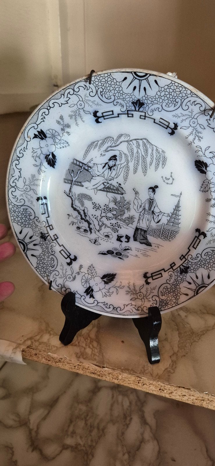 Chinees borden en 1 met molen, Ophalen