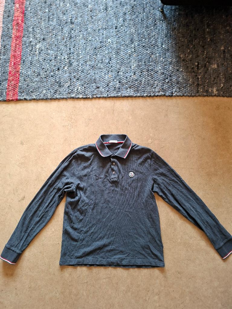 Moncler heren polo shirt L trui longsleeve, Moncler, Overige kleuren, Gedragen, Verzenden