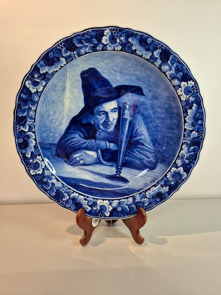 Gigantisch groot bord Frans Hals royal delft, Ophalen of Verzenden
