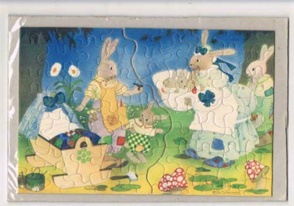 ARSOL - Konijnenfamilie Puzzel - Willy Schermelé, Verzamelen, Ophalen of Verzenden