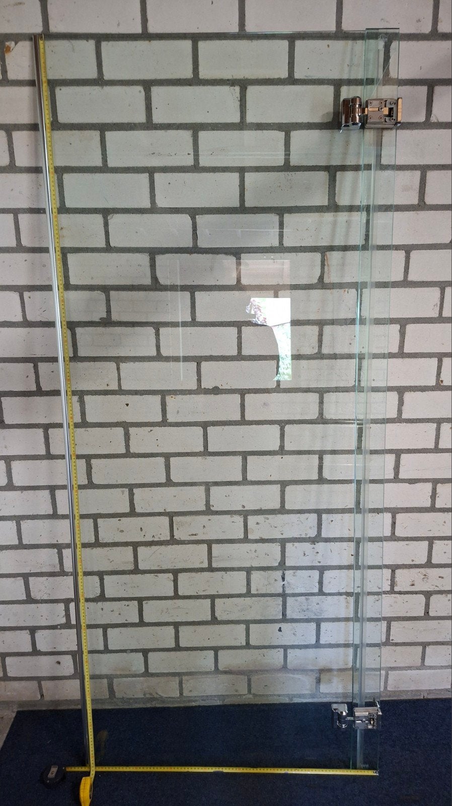 Douchedeur 192x85cm  + zijwand 194x85cm, merk Duka, Doe-het-zelf en Verbouw, Sanitair, Ophalen, Gebruikt, Glas, Douche
