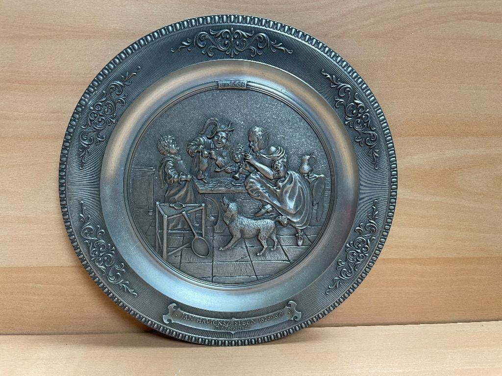 Tinnen bord, Antiek en Kunst, Antiek | Tin, Ophalen of Verzenden