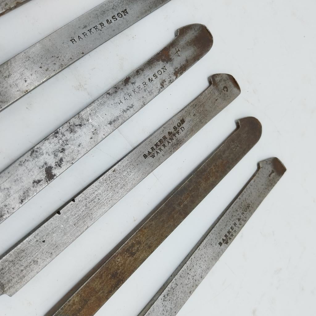 Complete set Ploegschaaf ijzers Barker 7 Sons 1 t/m 8 (ML), Ophalen of Verzenden